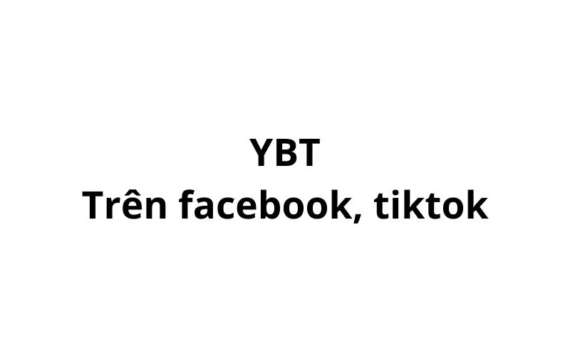 YBT là gì trên facebook, tiktok? viết tắt của từ gì?