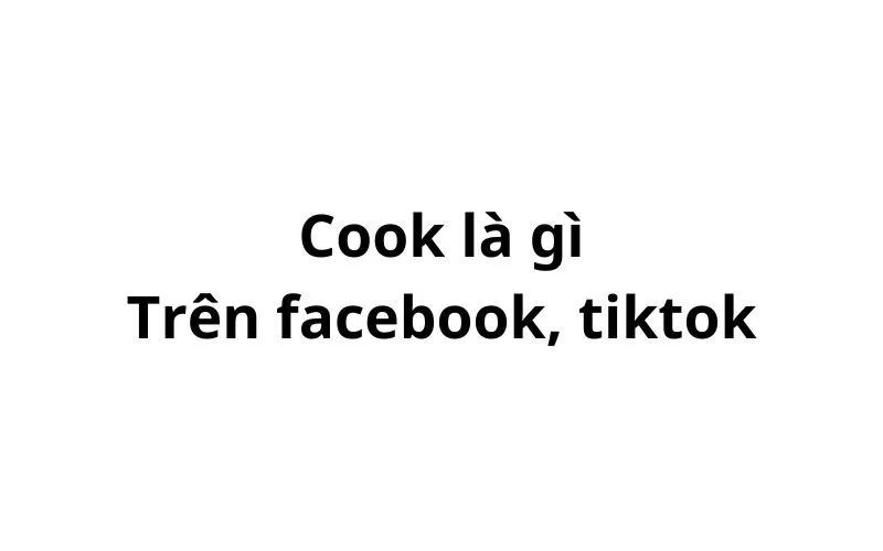 Cook nghĩa bóng là gì trên facebook, tiktok?