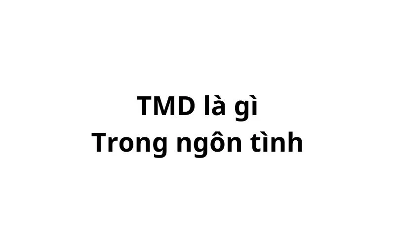 TMD trong ngôn tình là gì? viết tắt của từ gì?