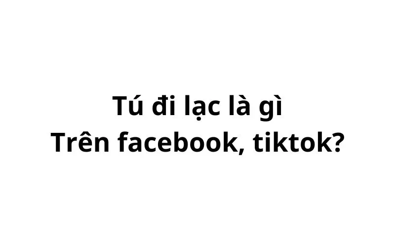 Tú đi lạc trên facebook, tiktok có nghĩa là gì?